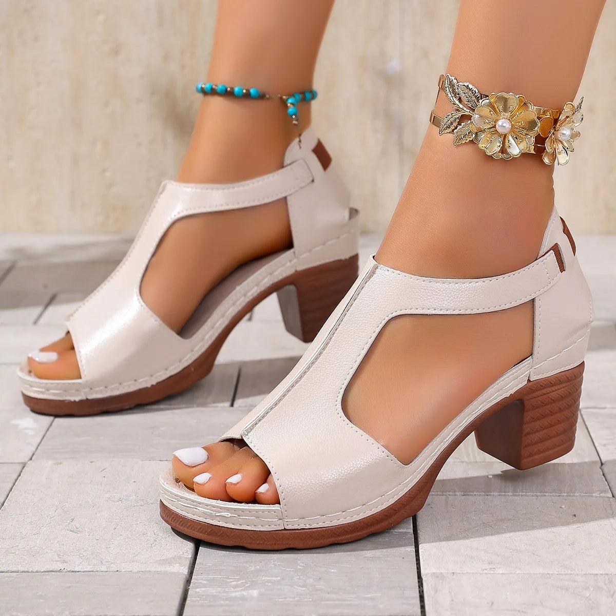 Marcella Peep-Toe Heel