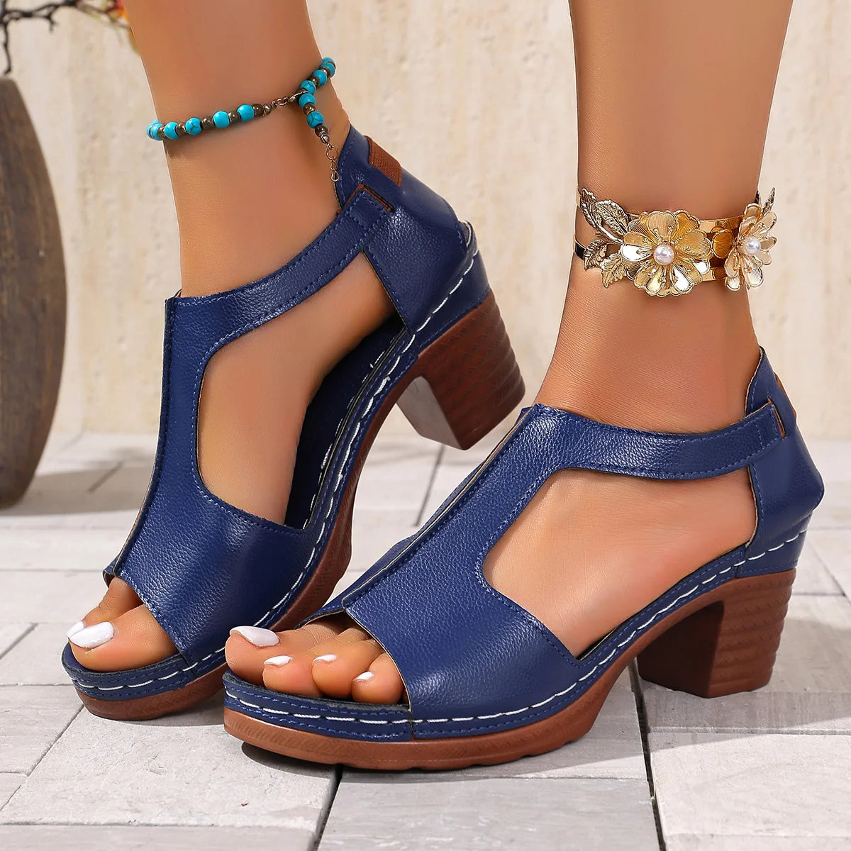 Marcella Peep-Toe Heel